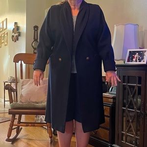 Beautiful NAVY Winter wool long coat, only worn a couple of times.